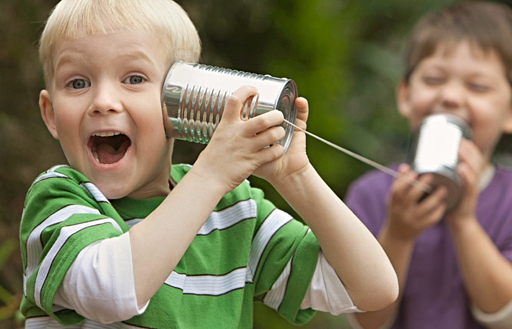 children playing and talking with each other
