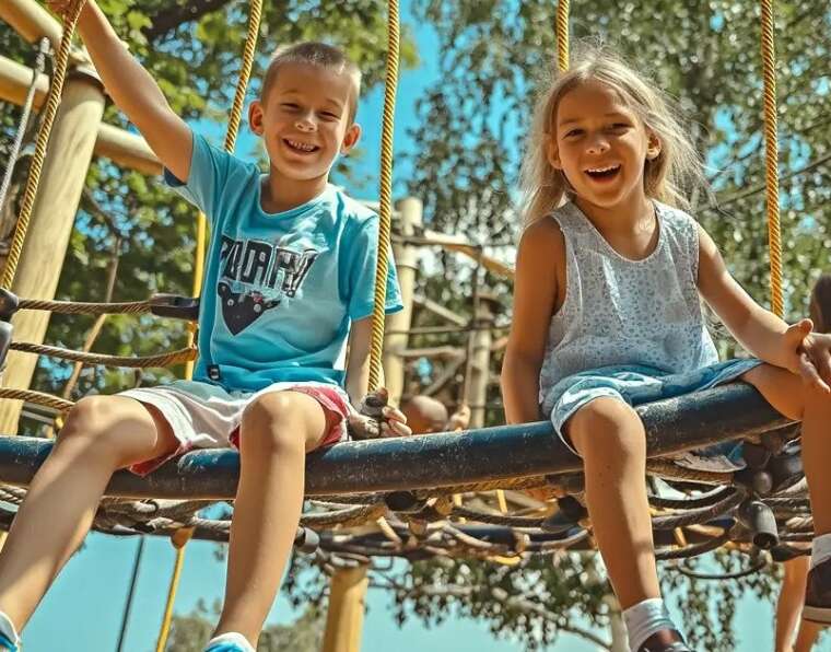 Children playing in a park