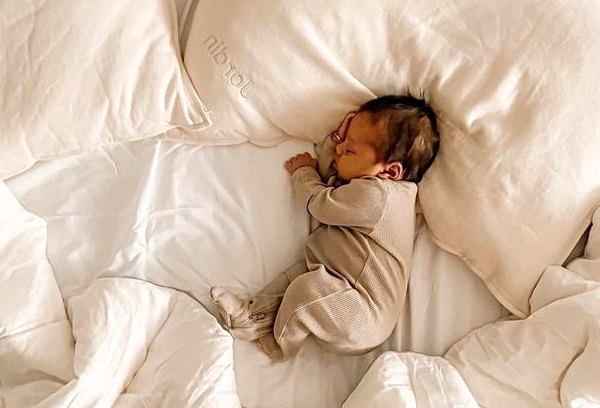 Infant sleeping peacefully